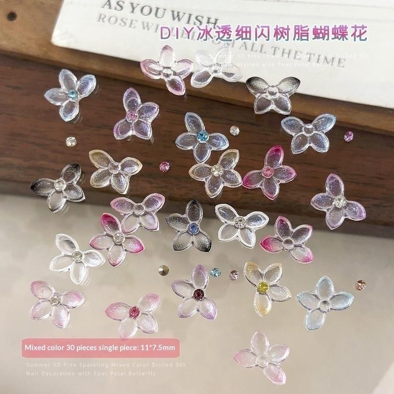 Resin Art Using Flowers - 30Pcs 3D Glitter Resin Butterfly Flower