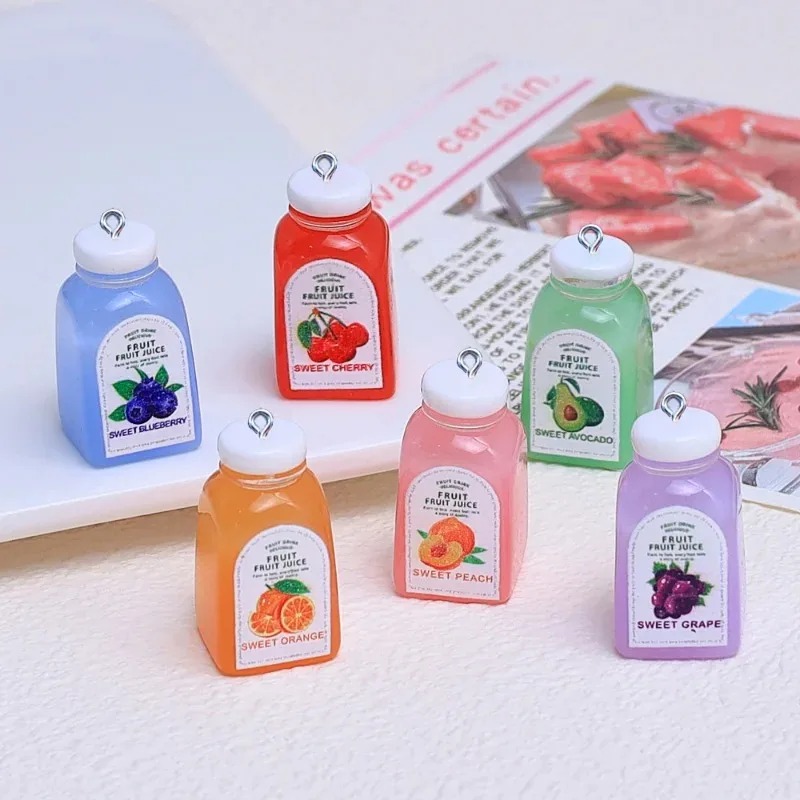 Resin Art And Craft - 10Pcs Kawaii Mini 3D Cherry Orange