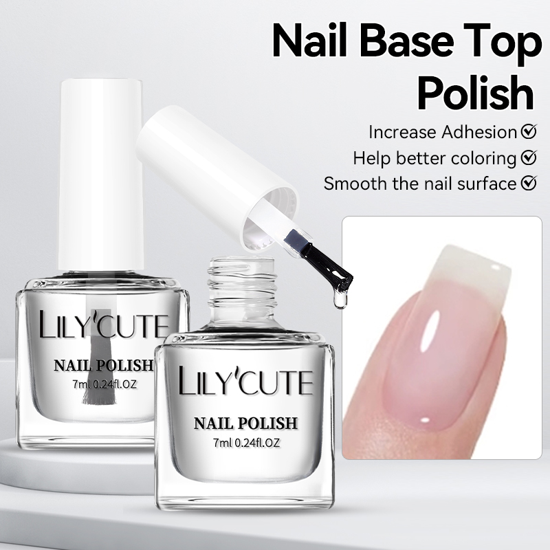 Resin Art Equipment - LILYCUTE 7ml Nail Base Top Polish