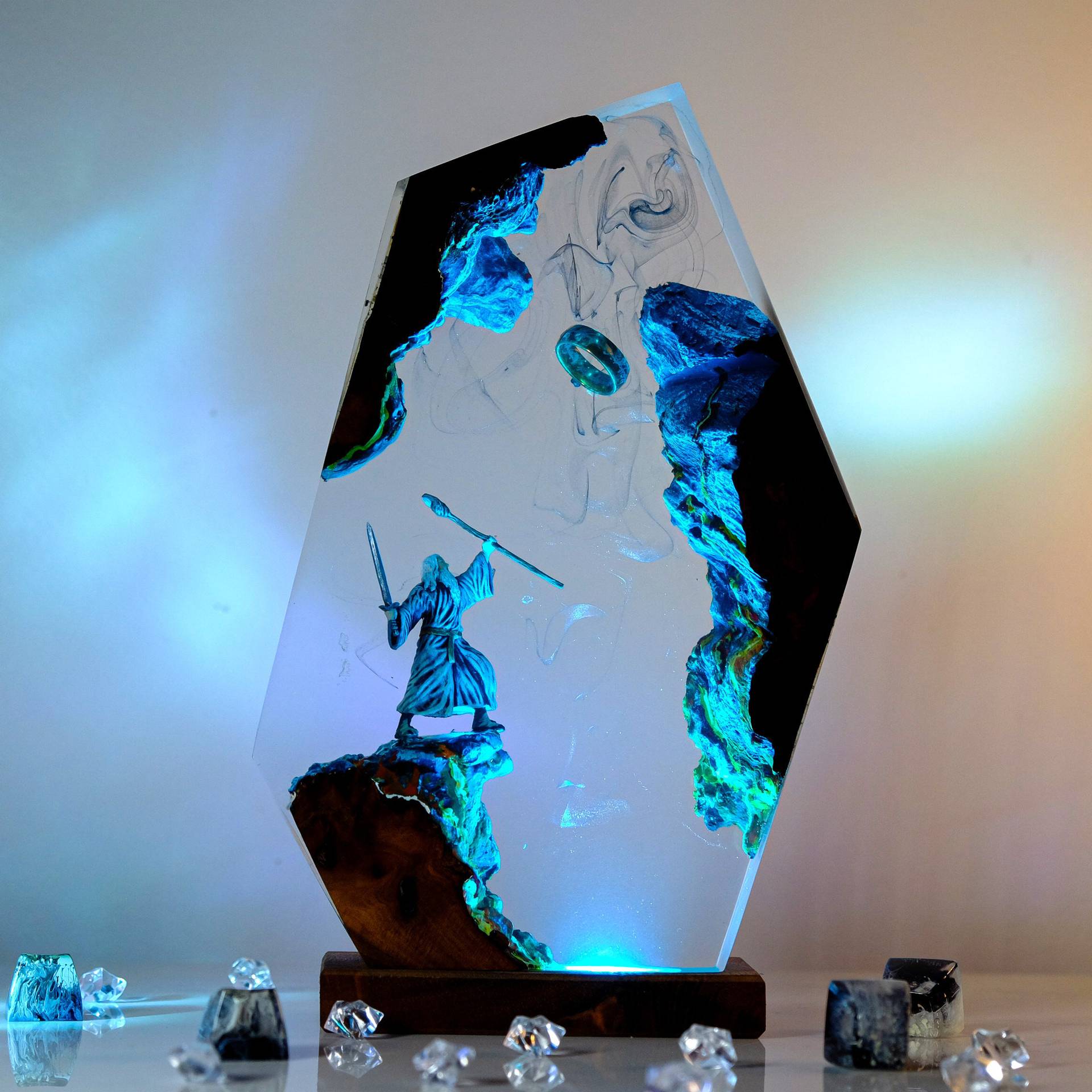 Resin Art Furniture - Movie Scence Figure Table Resin Lamp