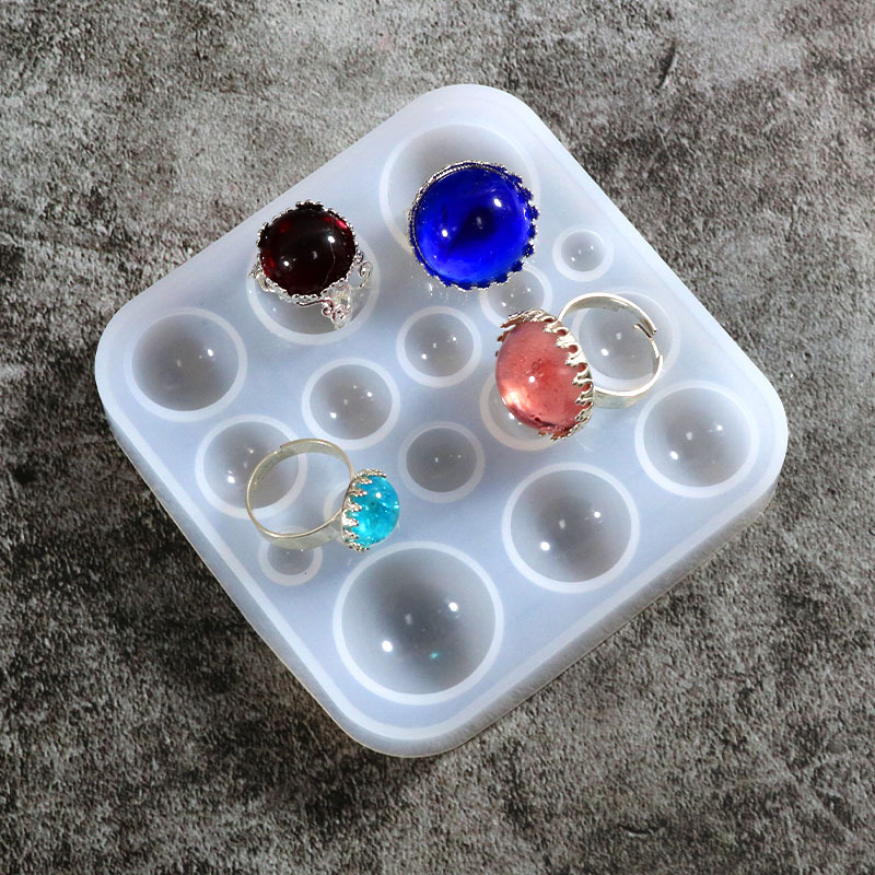 Resin Art Stone - Resin Silicone Molds, Semi-Circular Gemstone Silicone