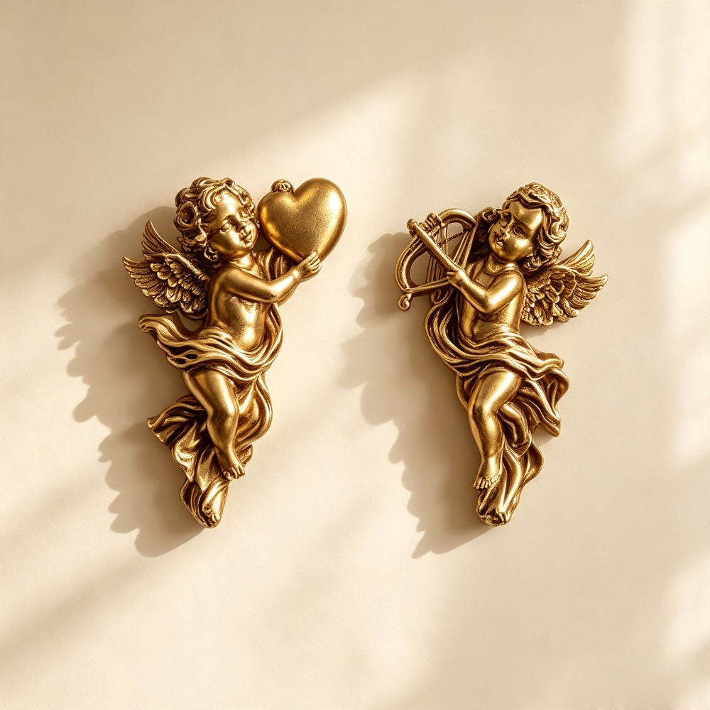 Resin Art Furniture - Resin Angel Wall Hanging Figurine 3D