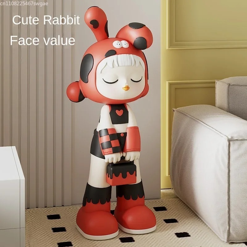 Art Cartoon Girl Statue Indoor - Resin Art And Craft ulasan dan harga