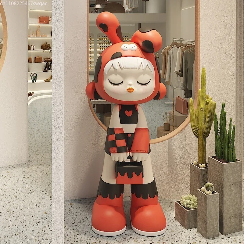 Art Cartoon Girl Statue Indoor - Resin Art And Craft ulasan dan harga