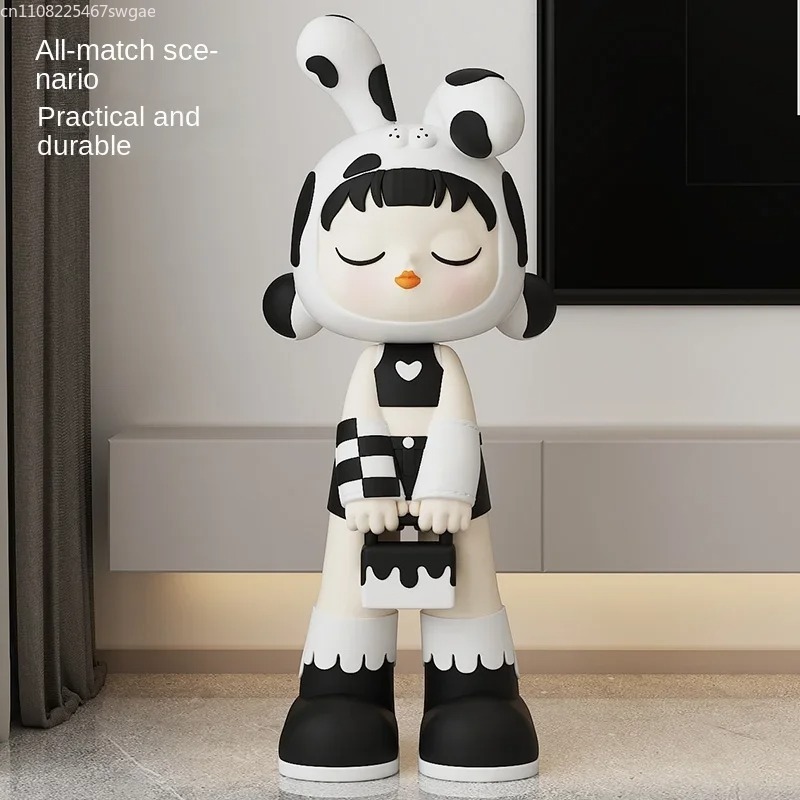 Art Cartoon Girl Statue Indoor - Resin Art And Craft ulasan dan harga