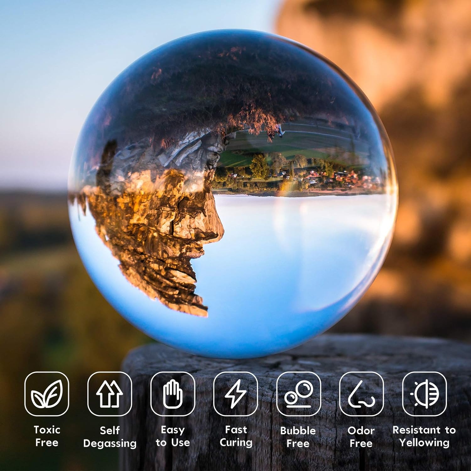 300g UV Resin Clear,Hard,Upgra - Resin Art Stone ulasan dan harga