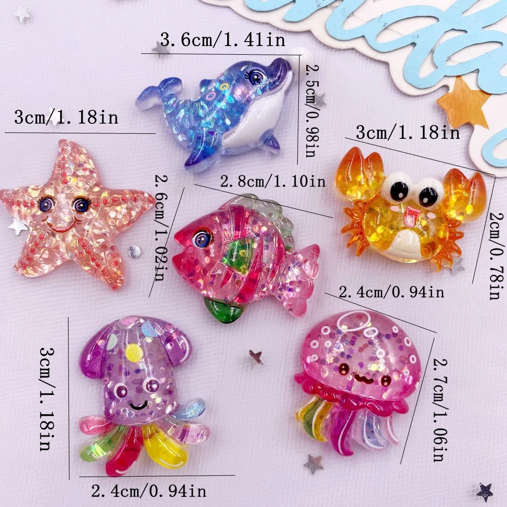 10pcs Glitter Colorful Resin S - Resin Art Beach ulasan dan harga