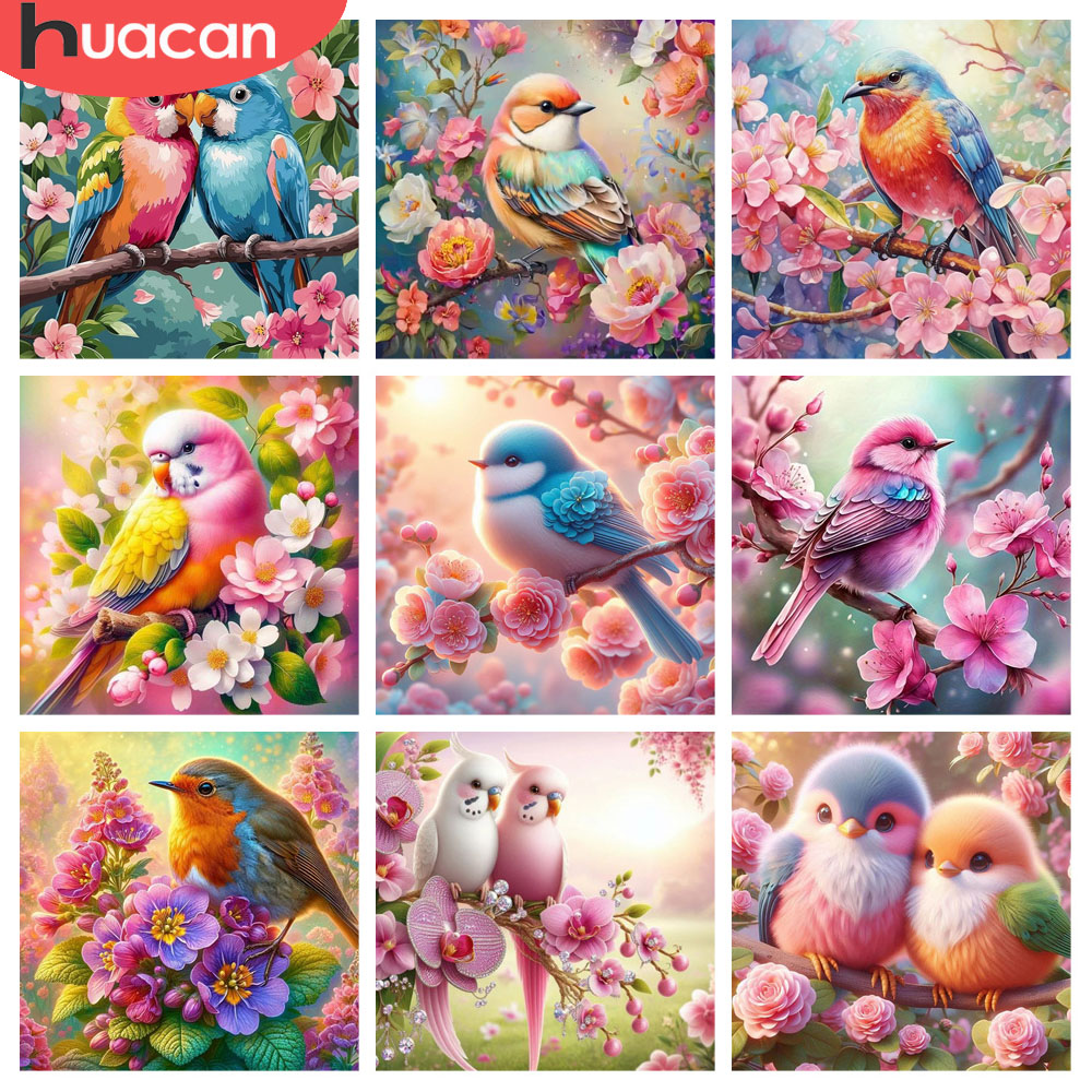 HUACAN Diamond Painting Bird F - Resin Art Of Rose ulasan dan harga