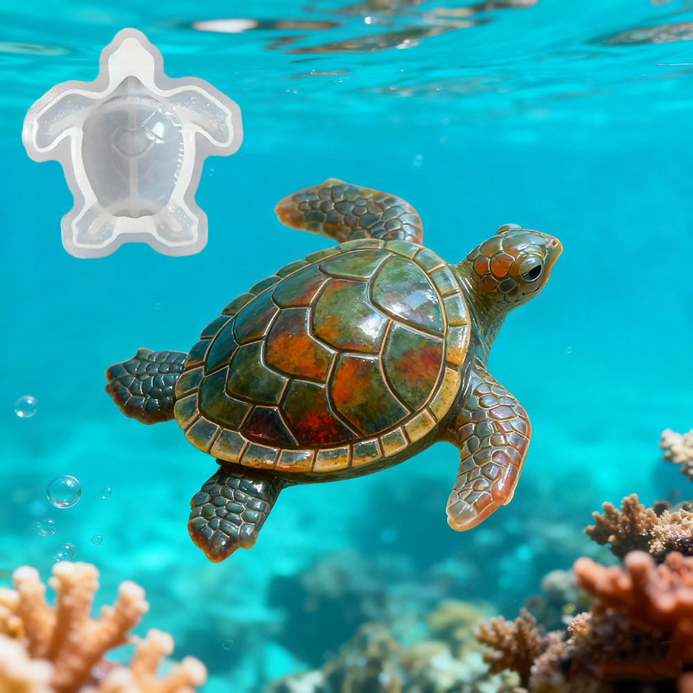 3D Sea Turtle Epoxy Resin Mold - Resin Art Beach ulasan dan harga