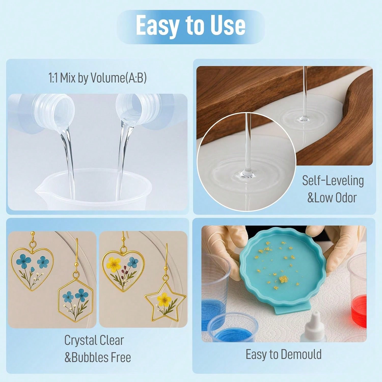 Crystal Clear Epoxy Resin 1:1  - Resin Art Stone ulasan dan harga
