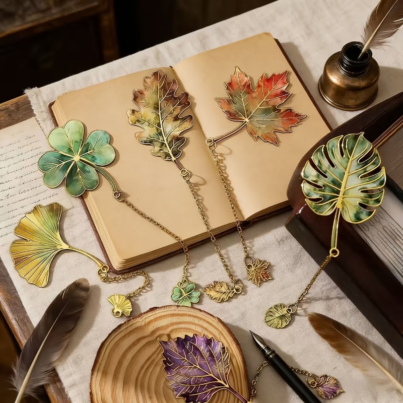 1 Pcs Vintage Leaf Bookmark Wi - Resin Art Bookmark ulasan dan harga