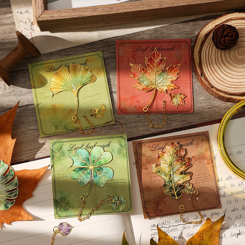 1 Pcs Vintage Leaf Bookmark Wi - Resin Art Bookmark ulasan dan harga