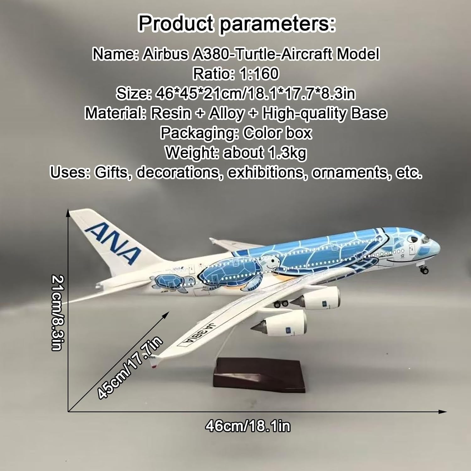 1/160 Scale Aircraft A380 Air  - Resin Art Beach ulasan dan harga