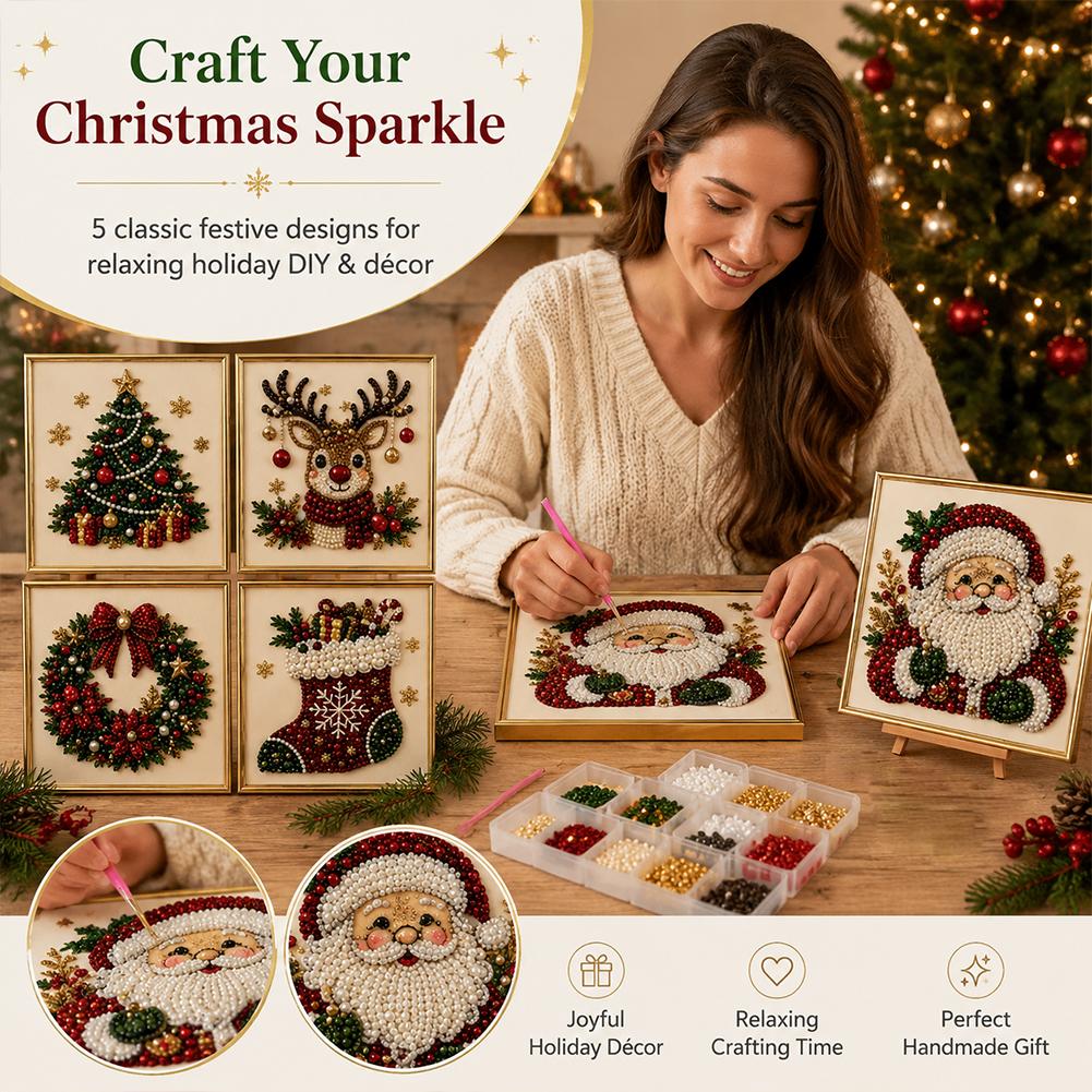 Christmas Santa Claus Pearl Ar - Resin Art And Craft ulasan dan harga