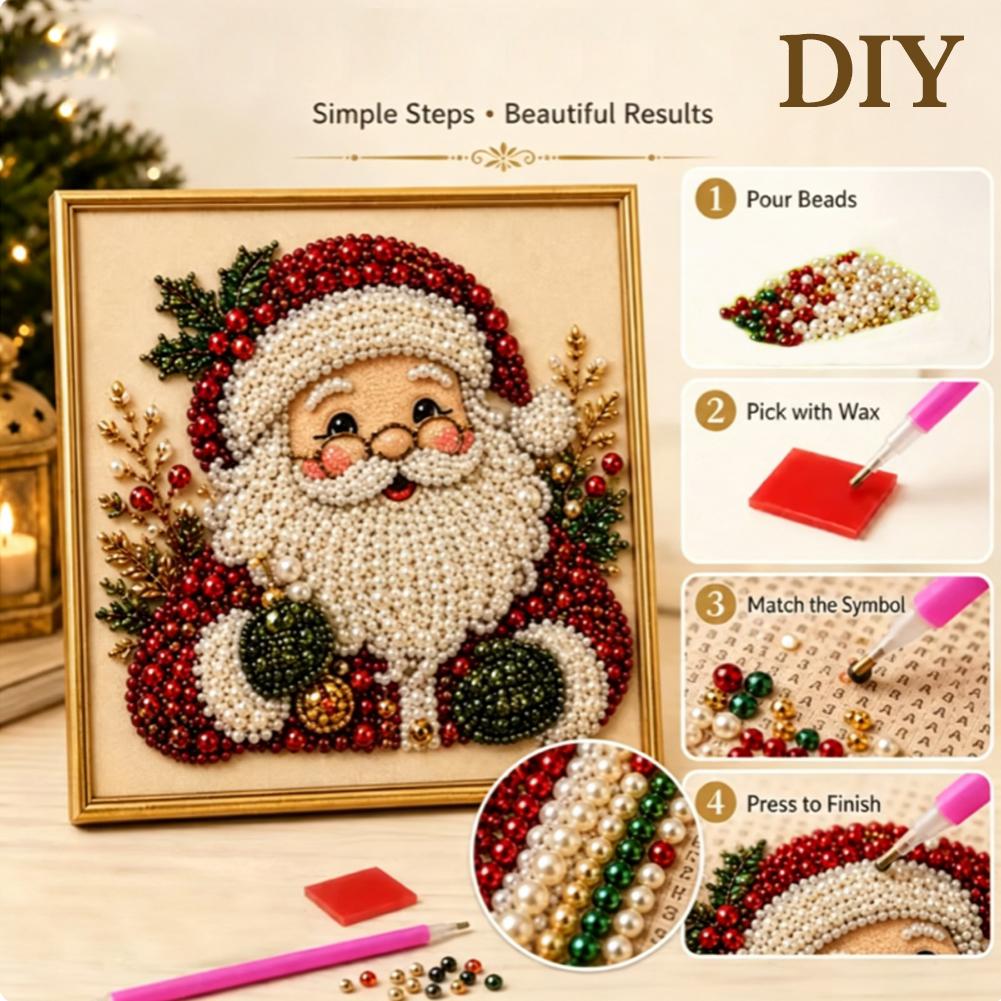 Christmas Santa Claus Pearl Ar - Resin Art And Craft ulasan dan harga