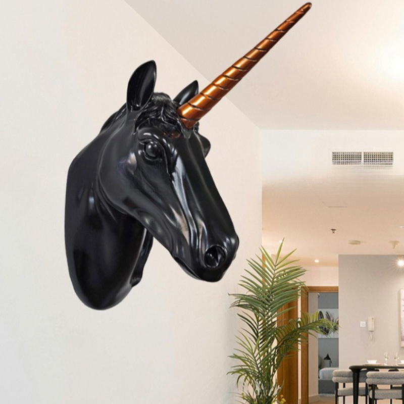 Unicorn Horse Head Wall Art, R - Background Resin Art ulasan dan harga