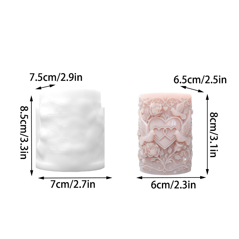 Double Heart Connected White D - Resin Art Of Rose ulasan dan harga