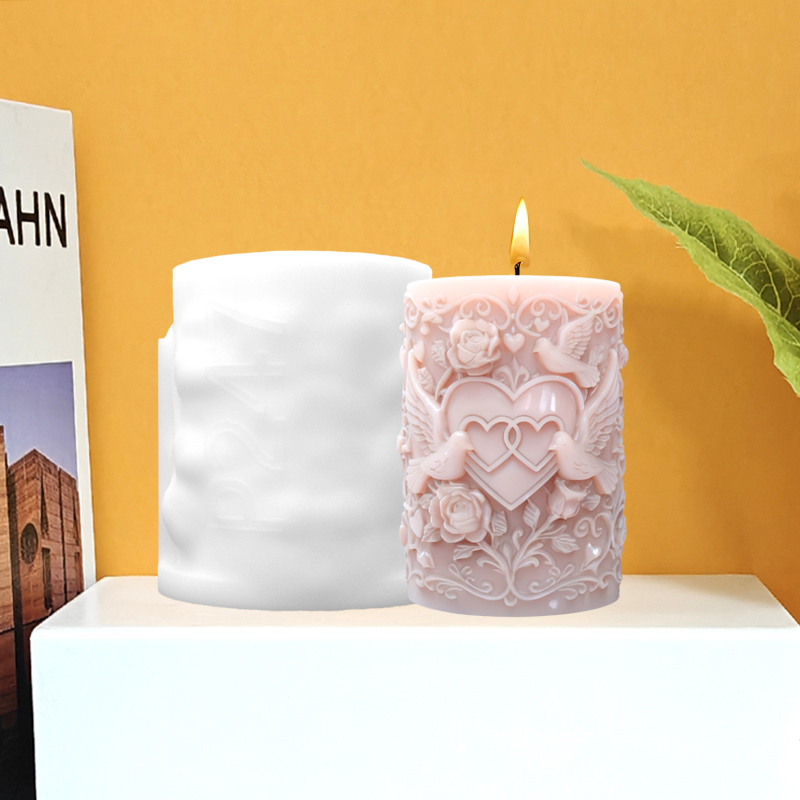 Double Heart Connected White D - Resin Art Of Rose ulasan dan harga