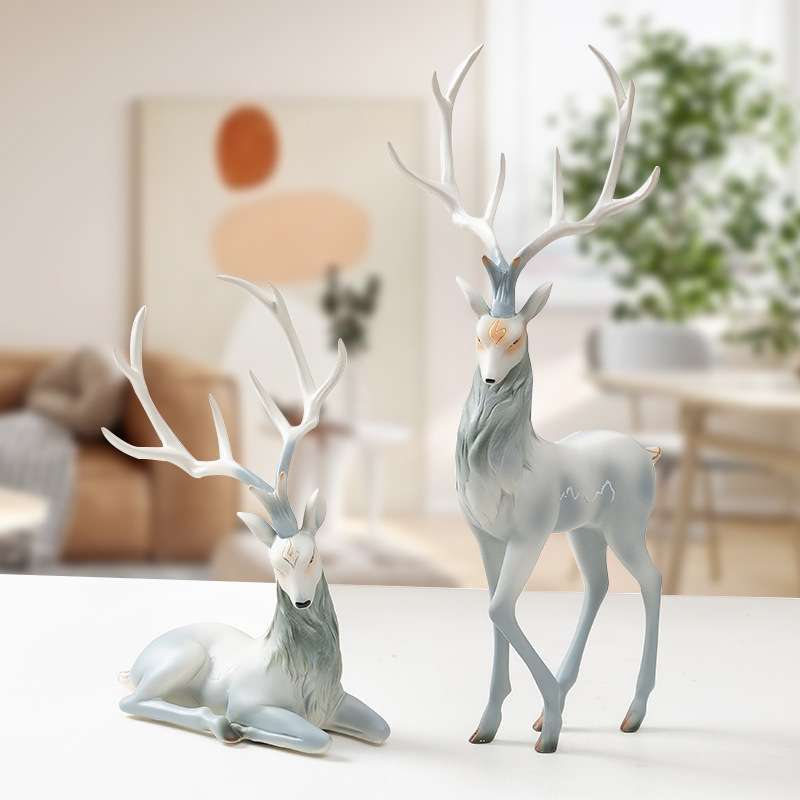 Light Luxury Elk Resin Crafts  - Resin Art For Anniversary Gift ulasan dan harga