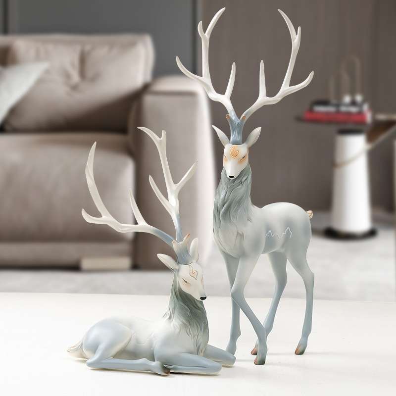 Light Luxury Elk Resin Crafts  - Resin Art For Anniversary Gift ulasan dan harga