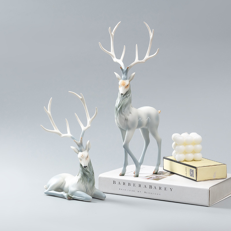 Light Luxury Elk Resin Crafts  - Resin Art For Anniversary Gift ulasan dan harga