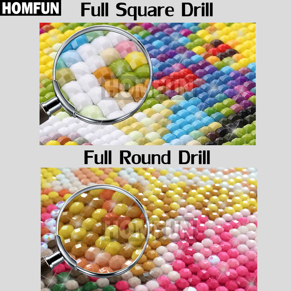 HOMFUN Diy 5d Diamond Painting - Resin Art Beach ulasan dan harga