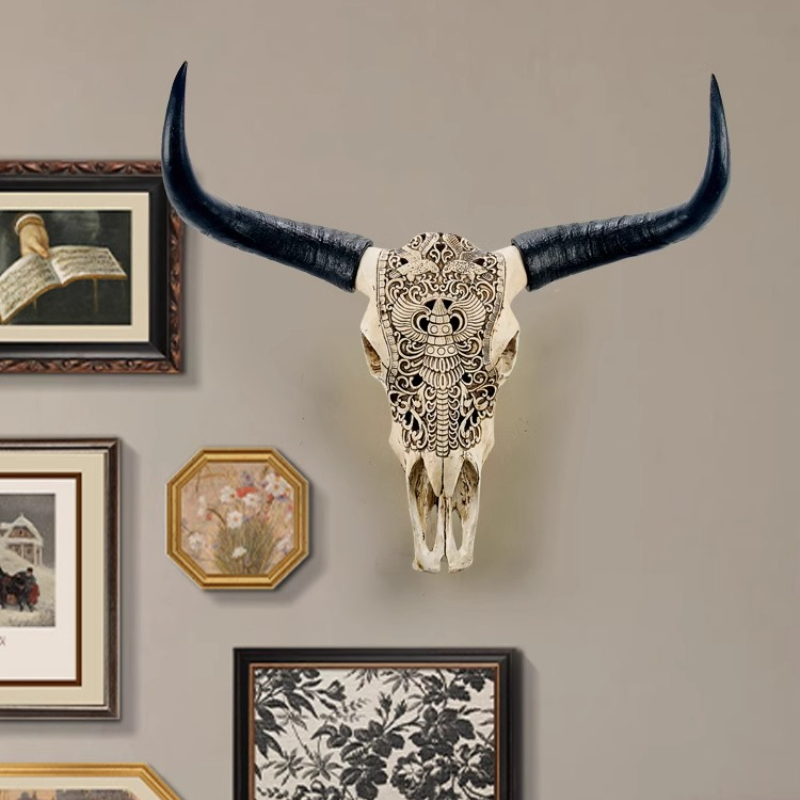 Resin Bull Head Wall Decoratio - Background Resin Art ulasan dan harga