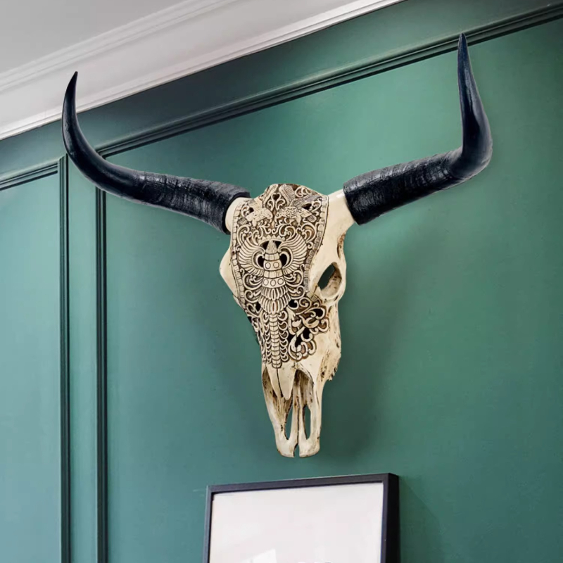 Resin Bull Head Wall Decoratio - Background Resin Art ulasan dan harga