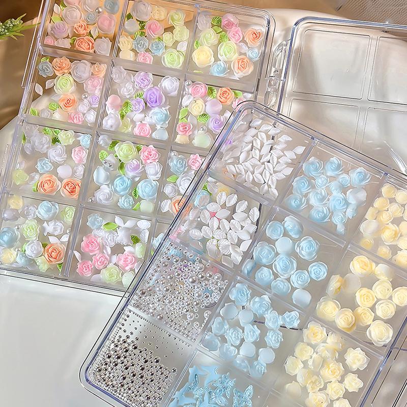 3D Nail Art Decoration Kit 6 1 - Resin Art Using Flowers ulasan dan harga