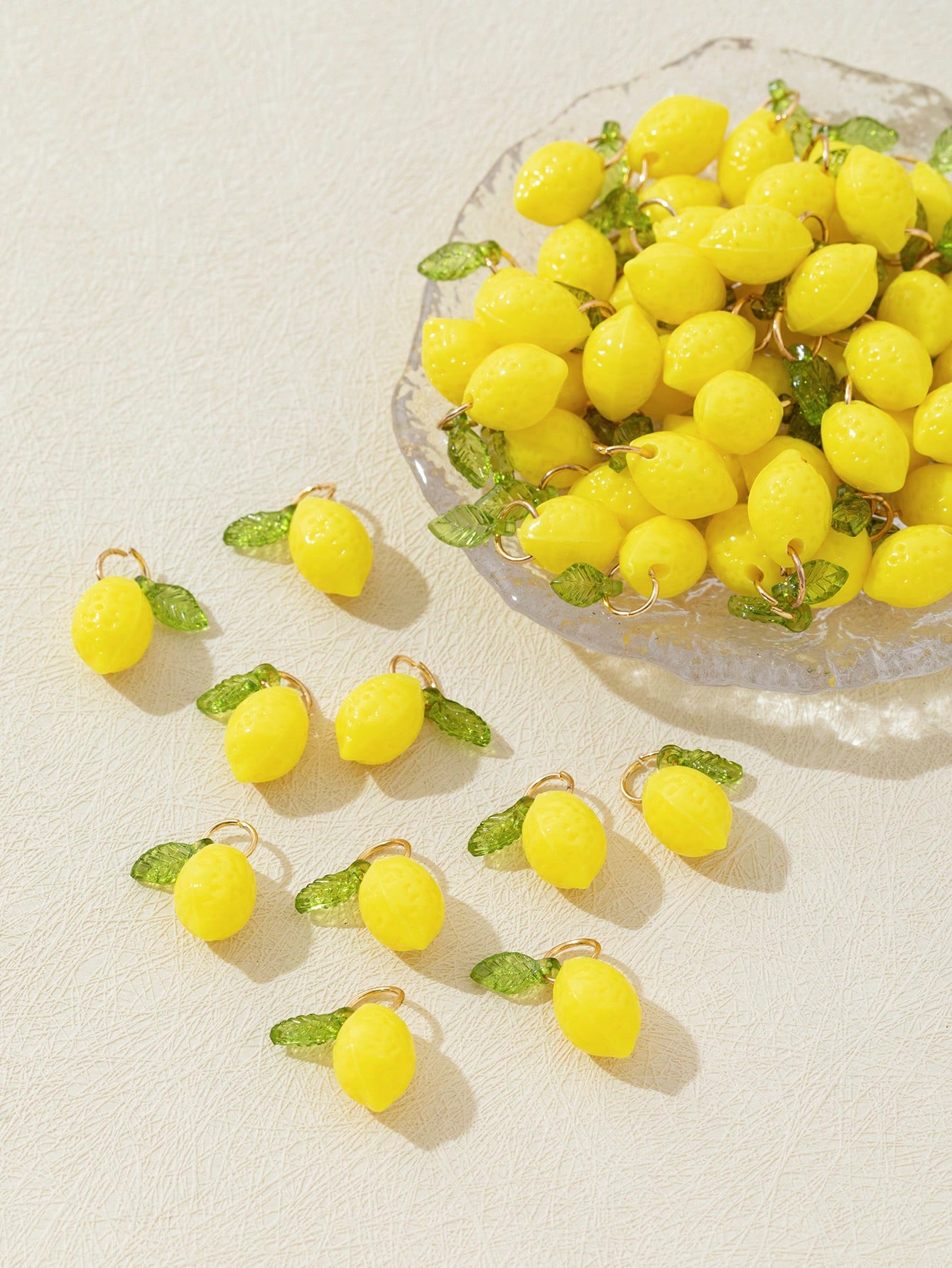 10Pcs 3D Lemon Resin Charms Pe - Resin Art And Craft ulasan dan harga