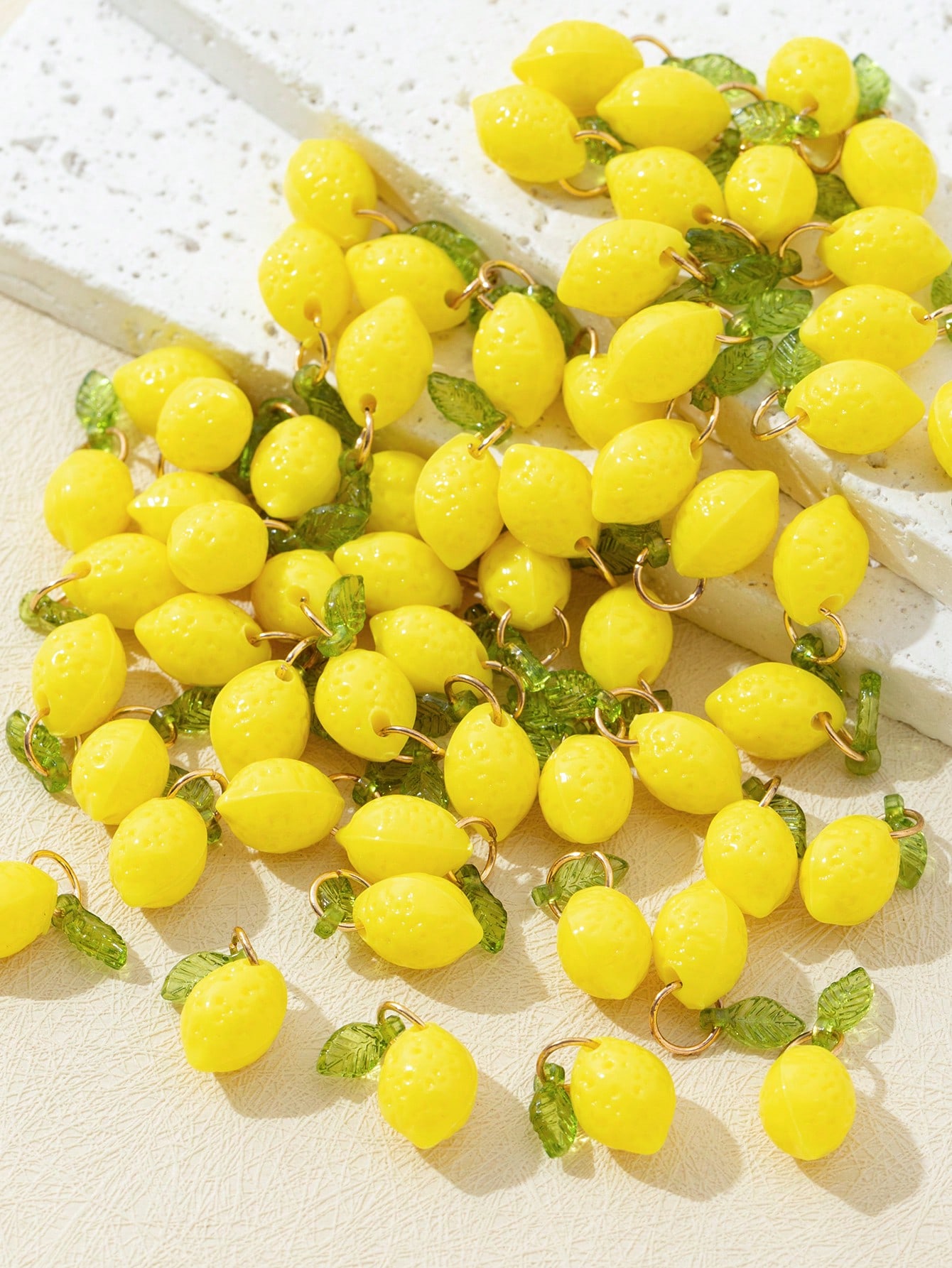 10Pcs 3D Lemon Resin Charms Pe - Resin Art And Craft ulasan dan harga