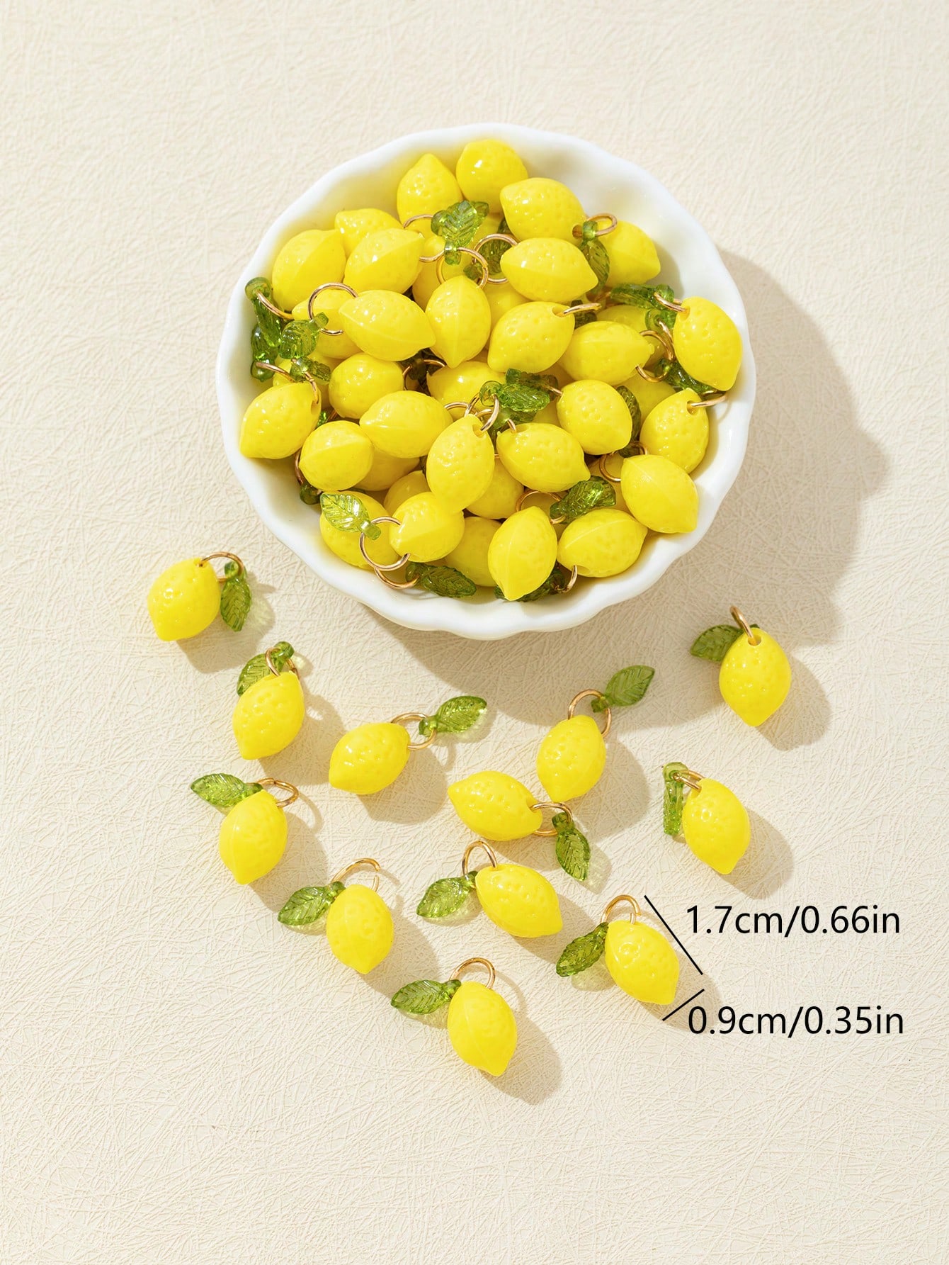10Pcs 3D Lemon Resin Charms Pe - Resin Art And Craft ulasan dan harga