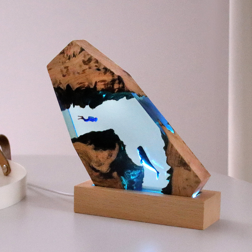 New Underwater Cave Whale Dive - Resin Art For Anniversary Gift ulasan dan harga
