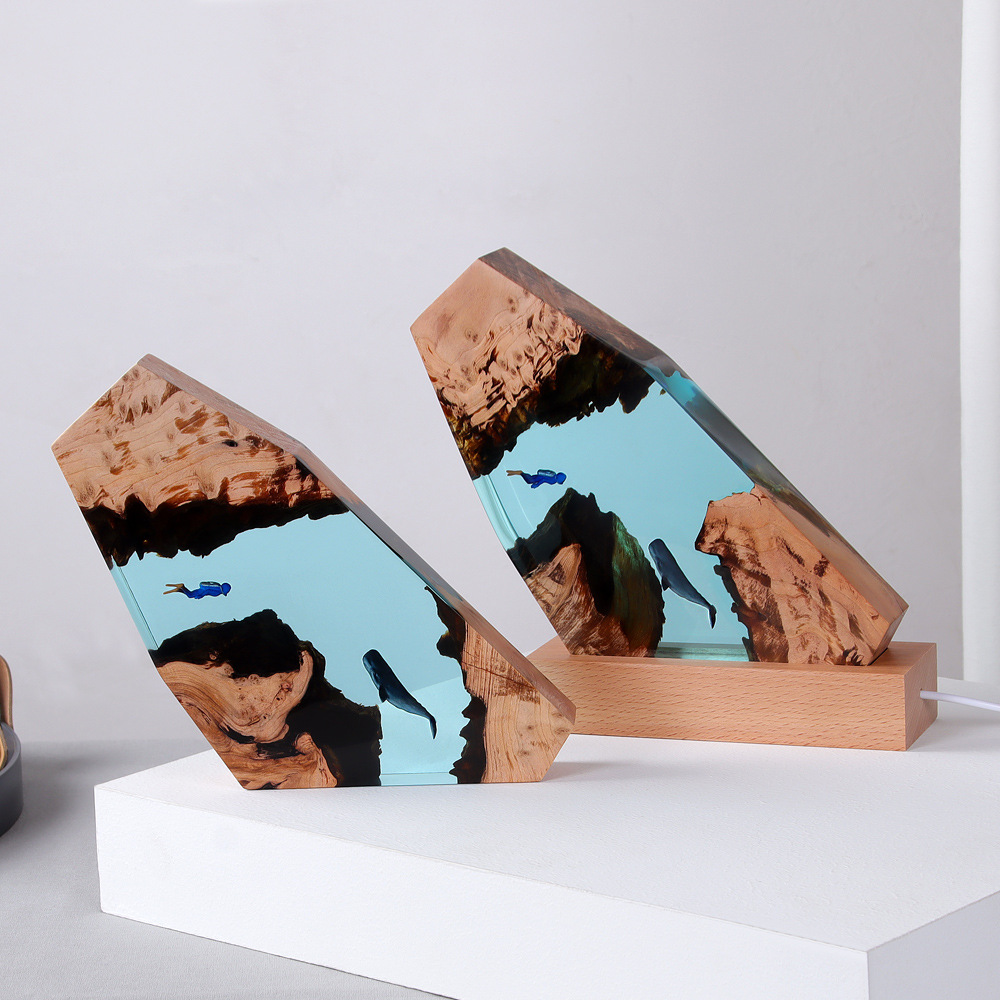 New Underwater Cave Whale Dive - Resin Art For Anniversary Gift ulasan dan harga