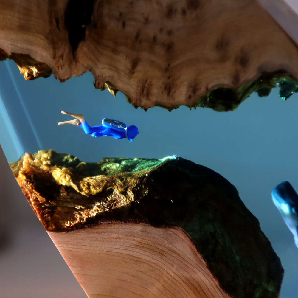 New Underwater Cave Whale Dive - Resin Art For Anniversary Gift ulasan dan harga