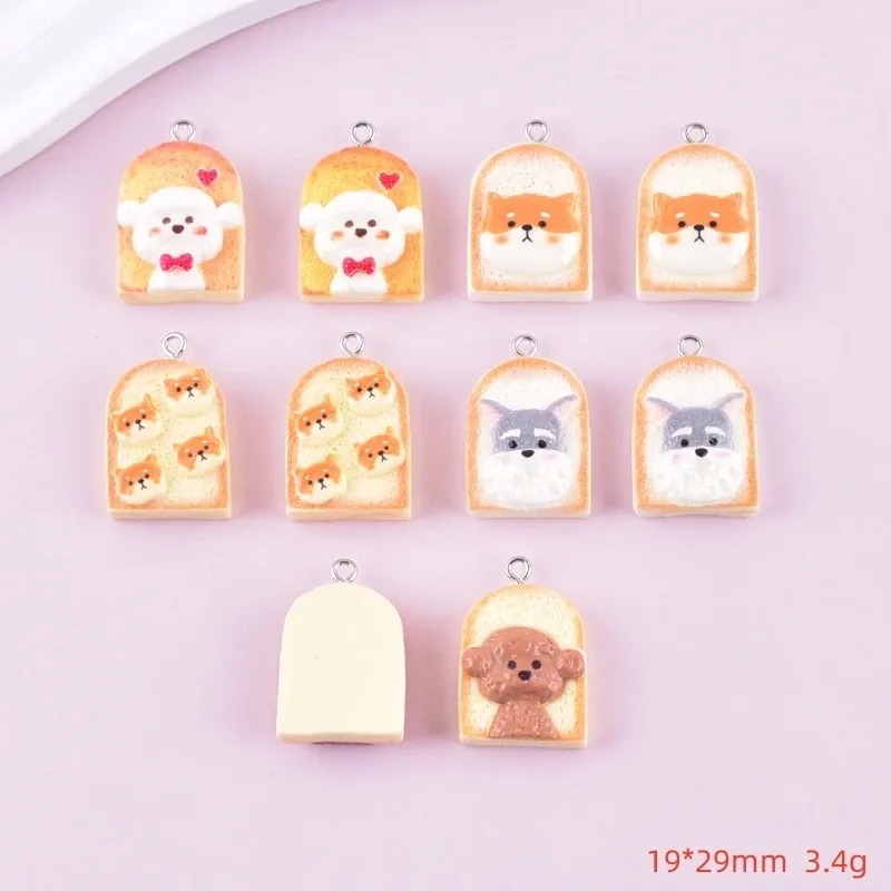 10Pcs Cute Toast Dog Resin Pen - Resin Art And Craft ulasan dan harga