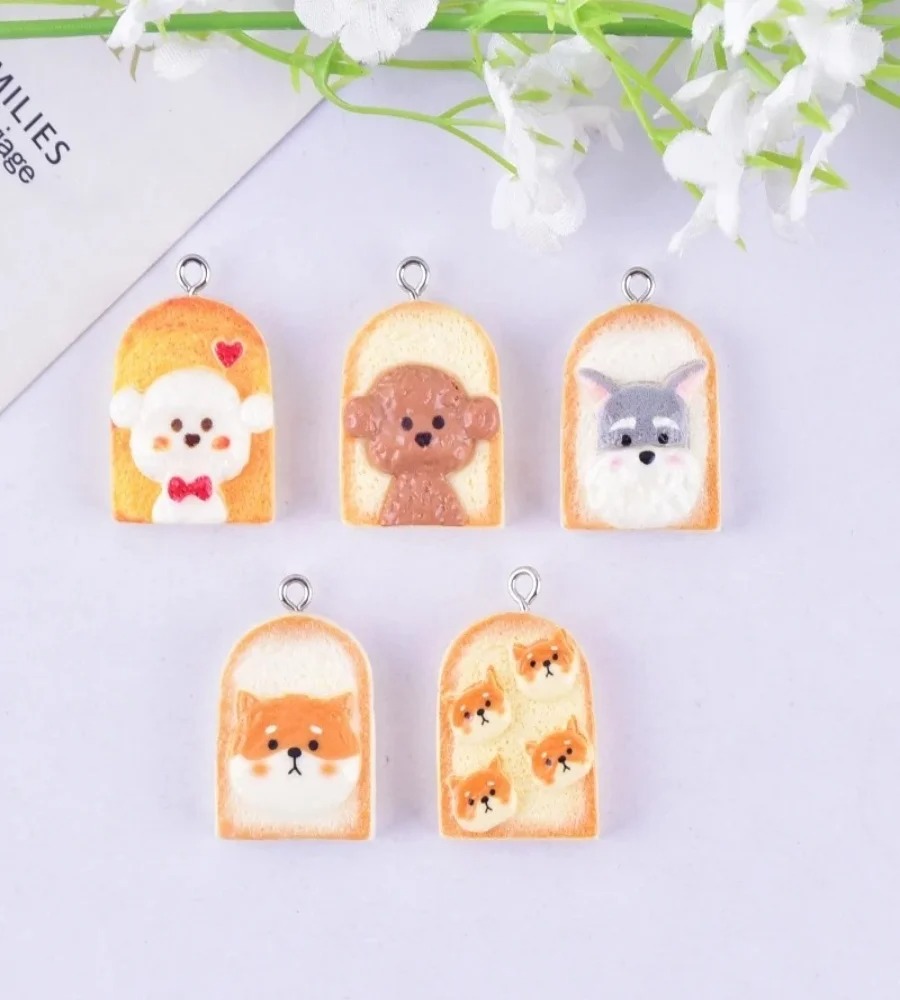 10Pcs Cute Toast Dog Resin Pen - Resin Art And Craft ulasan dan harga