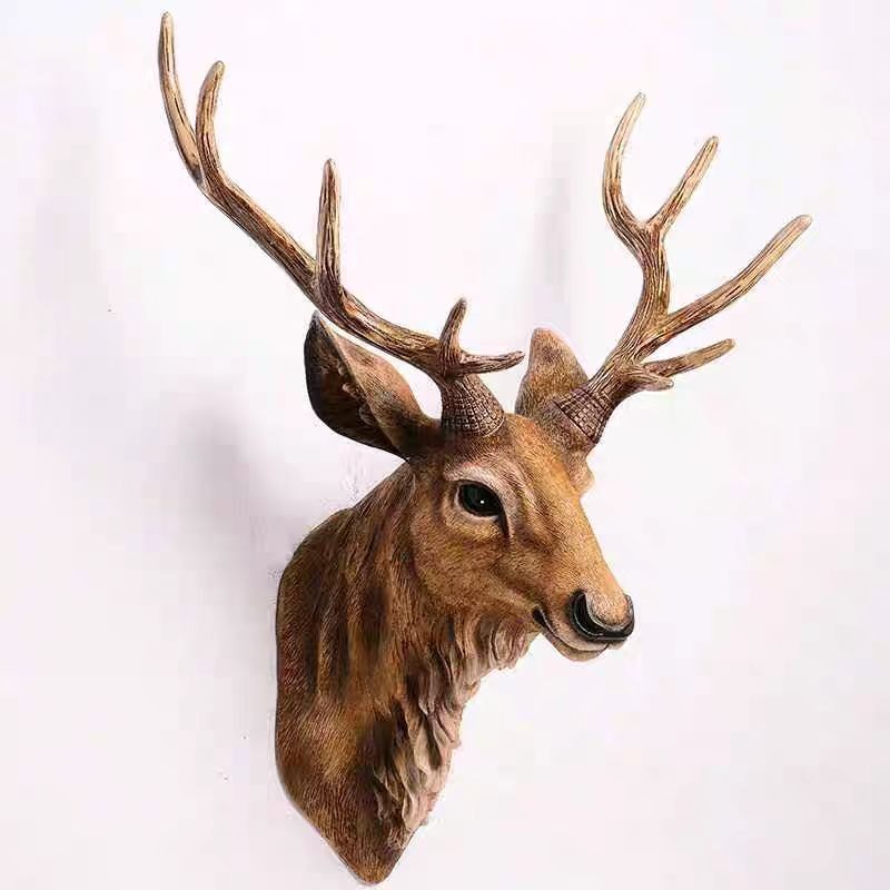 60/80CM American Deer Head Wal - Background Resin Art ulasan dan harga