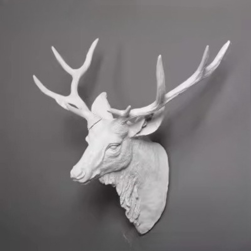 60/80CM American Deer Head Wal - Background Resin Art ulasan dan harga