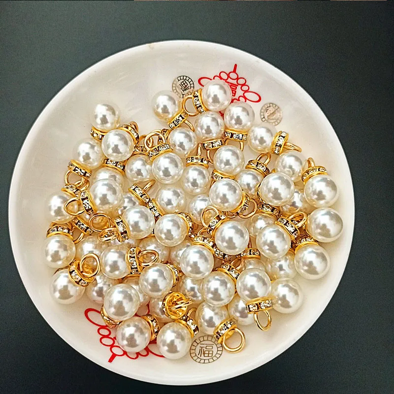 30Pcs Round Pearl Diamond Pend - Resin Art For Anniversary Gift ulasan dan harga