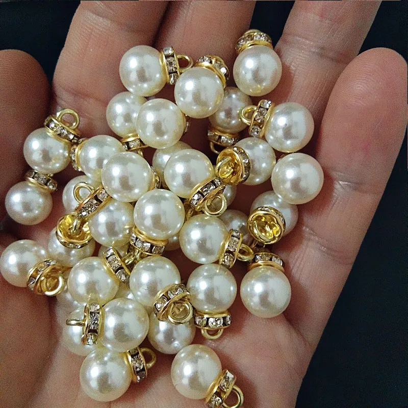 30Pcs Round Pearl Diamond Pend - Resin Art For Anniversary Gift ulasan dan harga
