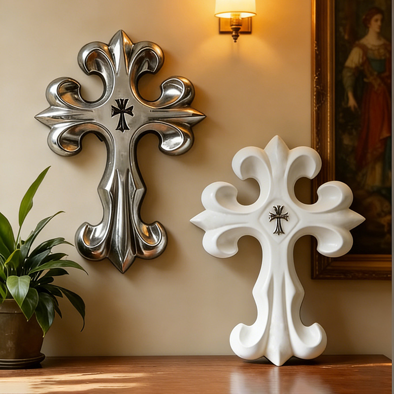 Retro Cross Wall Decor Gothic  - Resin Art Furniture ulasan dan harga
