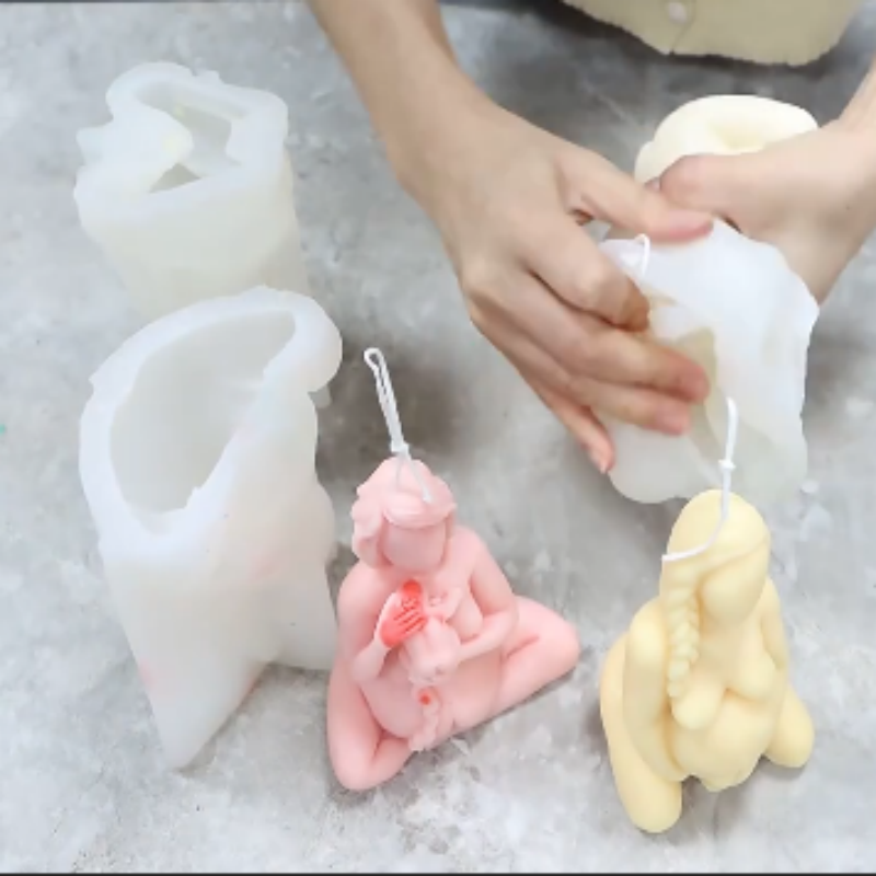 3D Mother Baby Silicone Candle - Resin Art Furniture ulasan dan harga