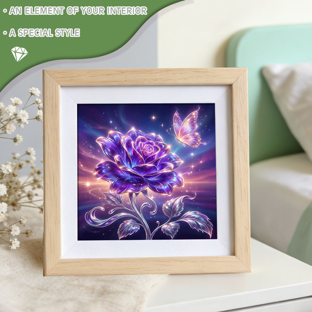 Huacan Full Square Round Diamo - Resin Art Of Rose ulasan dan harga