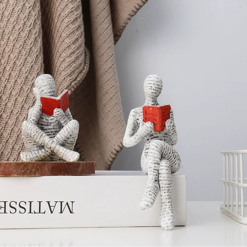 1pc Creative Reading Paper Pul - Resin Art For Anniversary Gift ulasan dan harga