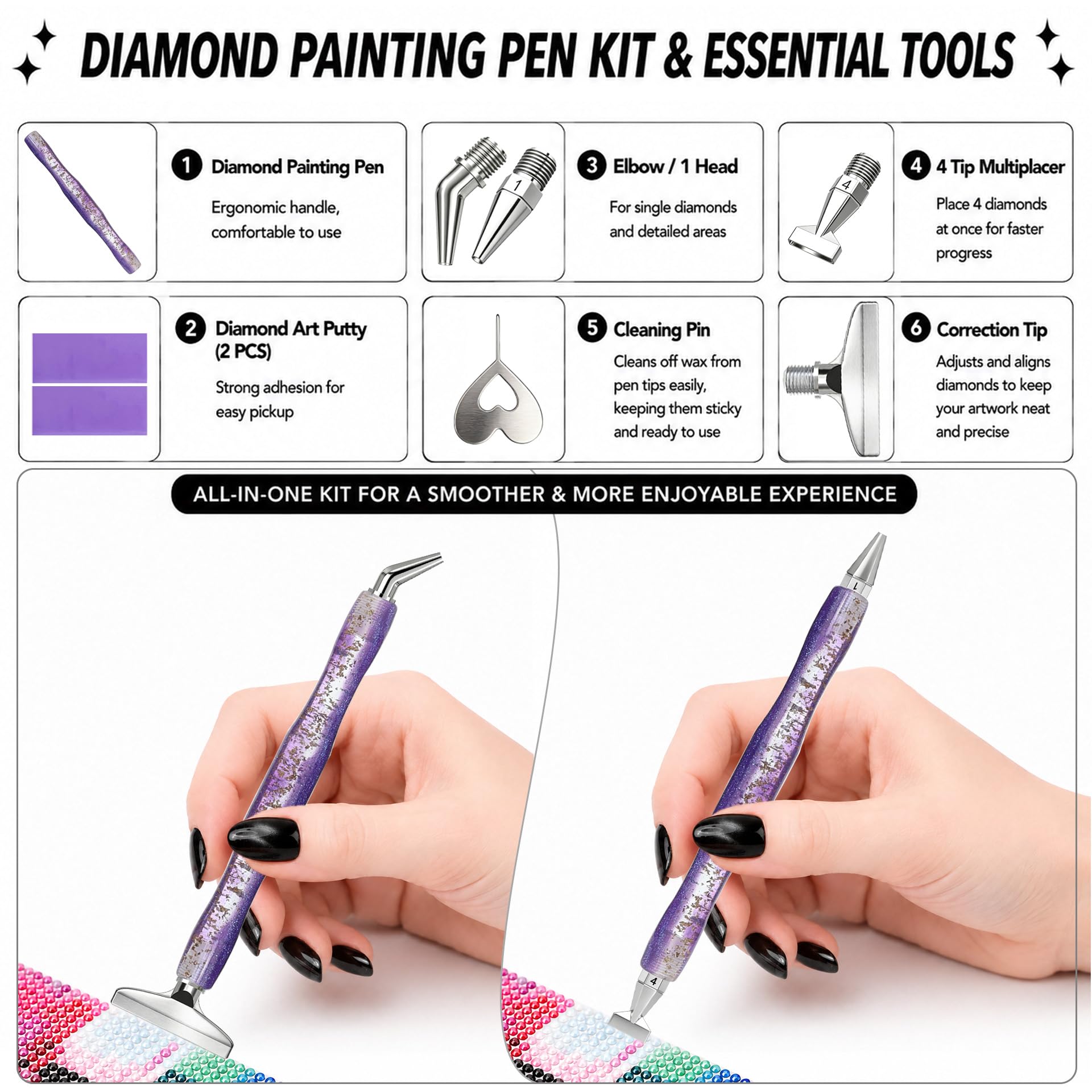 Diamond painting art pen, with - Resin Art And Craft ulasan dan harga
