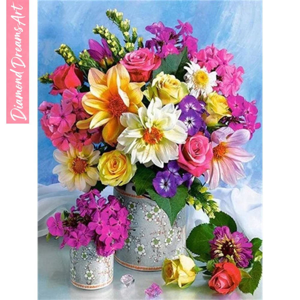 Full Diamond Mosaic Flower 5D  - Resin Art Of Rose ulasan dan harga