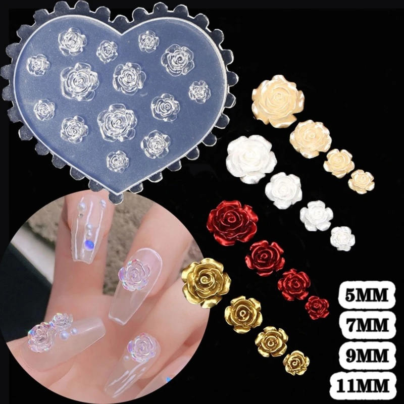 3D Rose Flower Nail Art Decora - Resin Art Of Rose ulasan dan harga