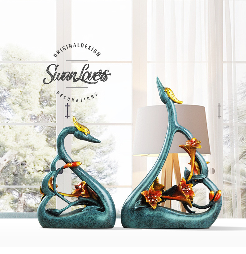 couples swan lovers art decora - Resin Art For Anniversary Gift ulasan dan harga