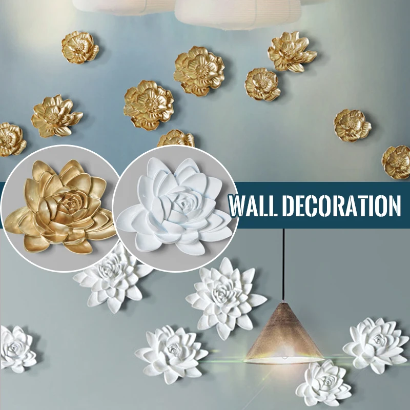 Chic 3D White Grey Resin Lotus - Background Resin Art ulasan dan harga
